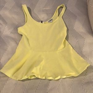 Express neon yellow tank top